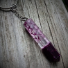 Purple snake skin key chain