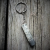 Silver snake skin key chain