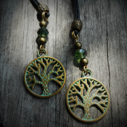 Golden tree of life pendant