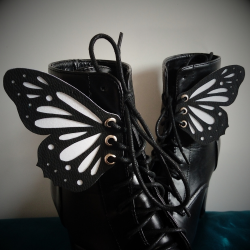 Butterfly shoe wings (white/mother of pearl shimmer)