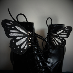 Butterfly shoe wings (silver)