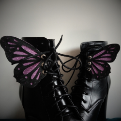 Butterfly shoe wings (light purple)