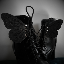 Butterfly shoe wings (black)