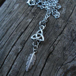 Feather and celtic knot...